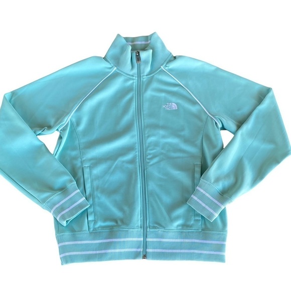 The North Face Full Zip Retro Track Jacket Mint White Size Large Varsity Stripes - Picture 4 of 13